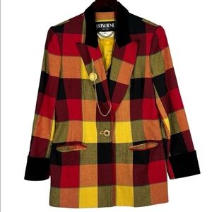 VTG Cache x Criscione New York 80s Clueless Fall Colour Plaid Blazer Medium